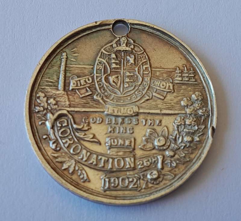Solid Silver 1902 Coronation Medal. King Edward VII And Queen Alexandra.