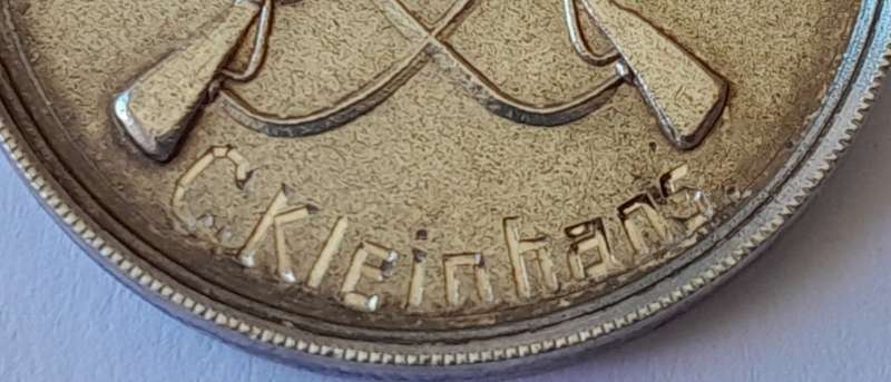 Solid Silver 1930 Shooting Fob Medal. Le Riche Beker. To C. Kleinhans.