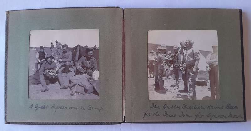 Anglo Boer War Album With 24 Original Photos Taken By British Officer.  Extremely Rare.
