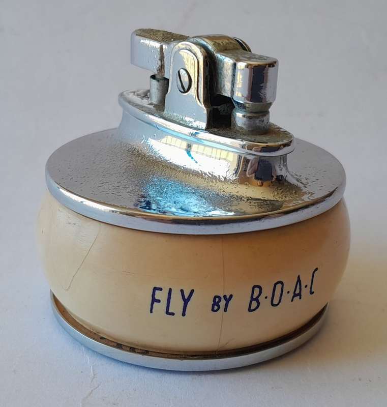 Rare Rolstar `British Overseas Airways Corporation` Table Lighter.