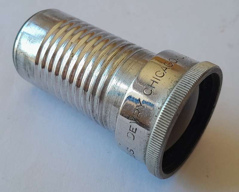 Rare 1920`s De Vry `2. IN.FOCUS` Movie Camera Lens. Chicago, USA.