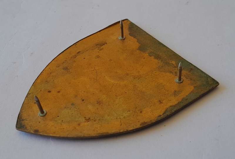 SADF 2 Field Engineer Regiment Metal Shoulder Flash. All Pins Intact.