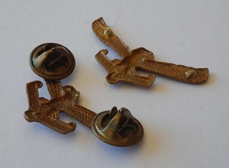 Early SA Air Force Badge Set. Cap And 2 x Collar. `Per Aspera Ad Astra`.