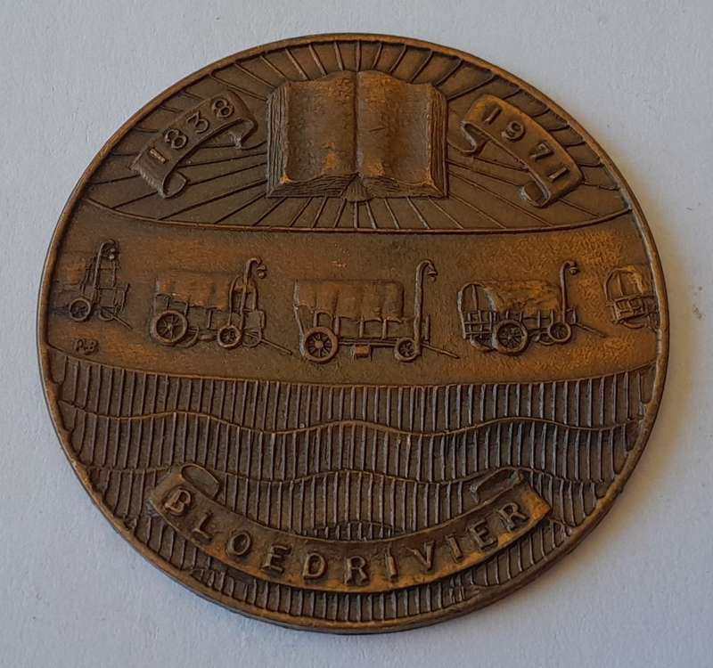 Rare Bloed Rivier (Blood River) 1838 Medal. Issued 1971 For Monument Unveiling.