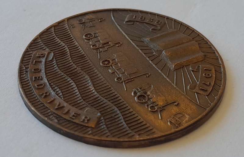 Rare Bloed Rivier (Blood River) 1838 Medal. Issued 1971 For Monument Unveiling.