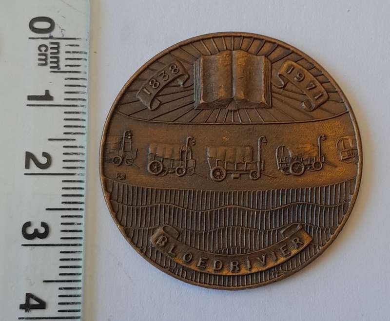 Rare Bloed Rivier (Blood River) 1838 Medal. Issued 1971 For Monument Unveiling.