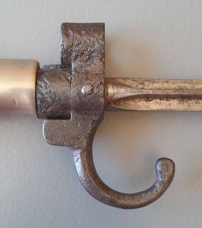 Original French WWI Lebel M1886 Nickel Handle Cruciform Épée Bayonet (First Pattern).