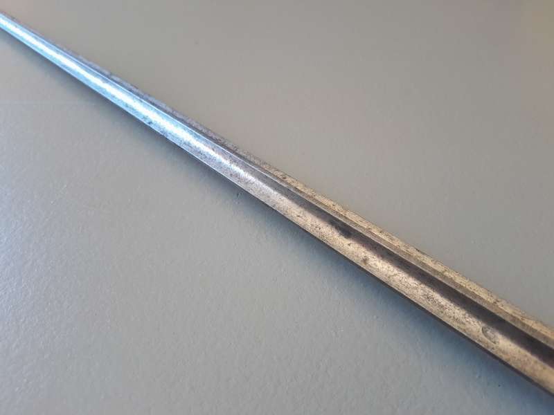 Original French WWI Lebel M1886 Nickel Handle Cruciform Épée Bayonet (First Pattern).