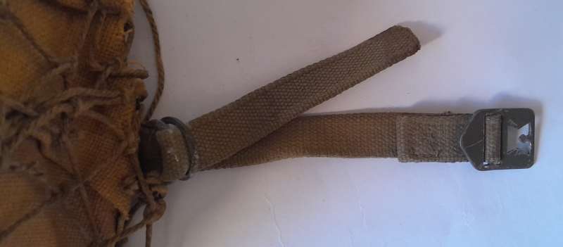 Vintage SADF Staaldak Helmet With Full Bush Camo Netting And Inner.