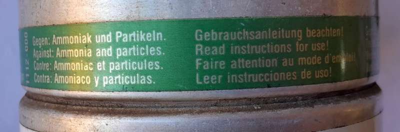 1950`s German Auer 744 Vollmaske Gas Mask With Original Filter.