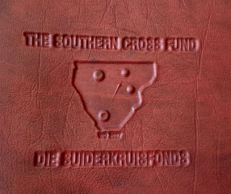 Vintage S.A. Defence Force Fund Border War Leather Document Holder.