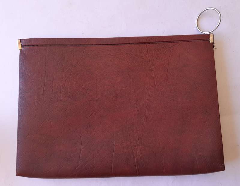 Vintage S.A. Defence Force Fund Border War Leather Document Holder.