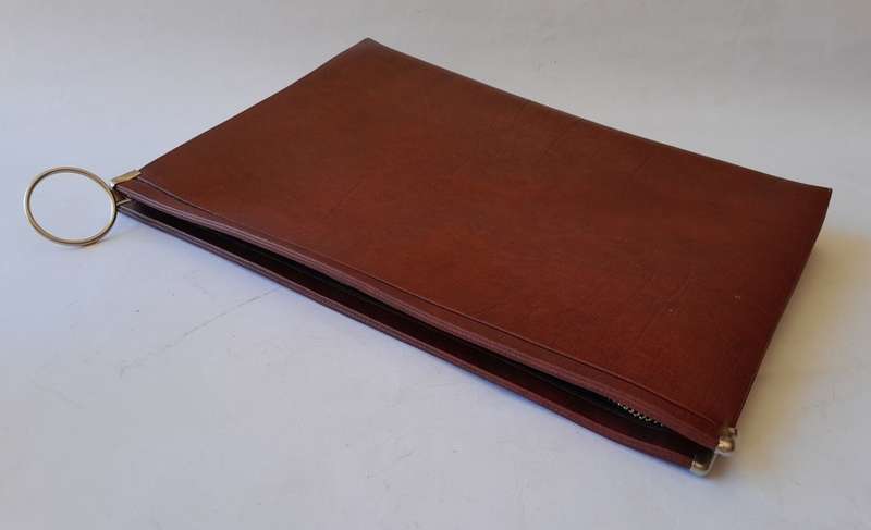 Vintage S.A. Defence Force Fund Border War Leather Document Holder.