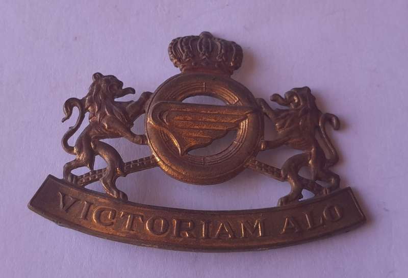 Belgium Royal Army Service Corps Badge.  No Lugs.