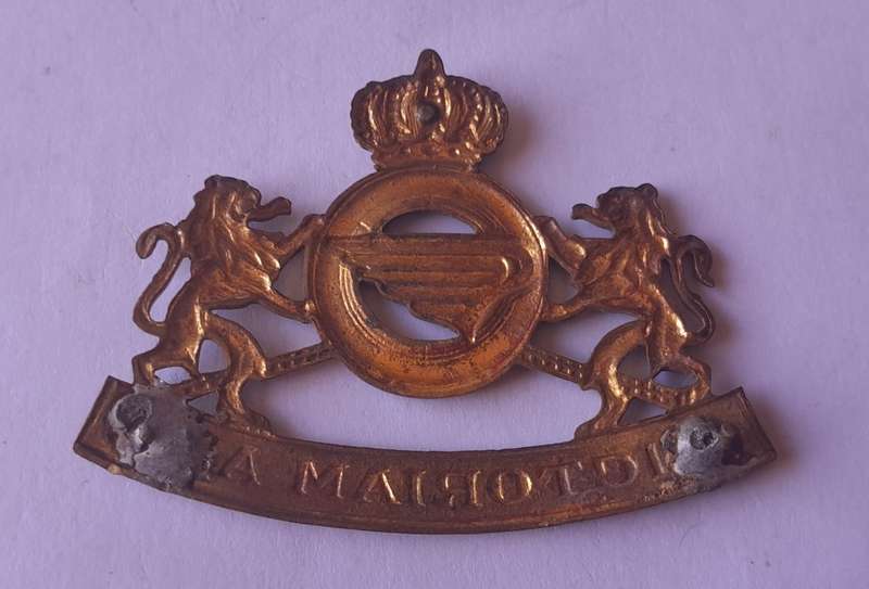 Belgium Royal Army Service Corps Badge.  No Lugs.