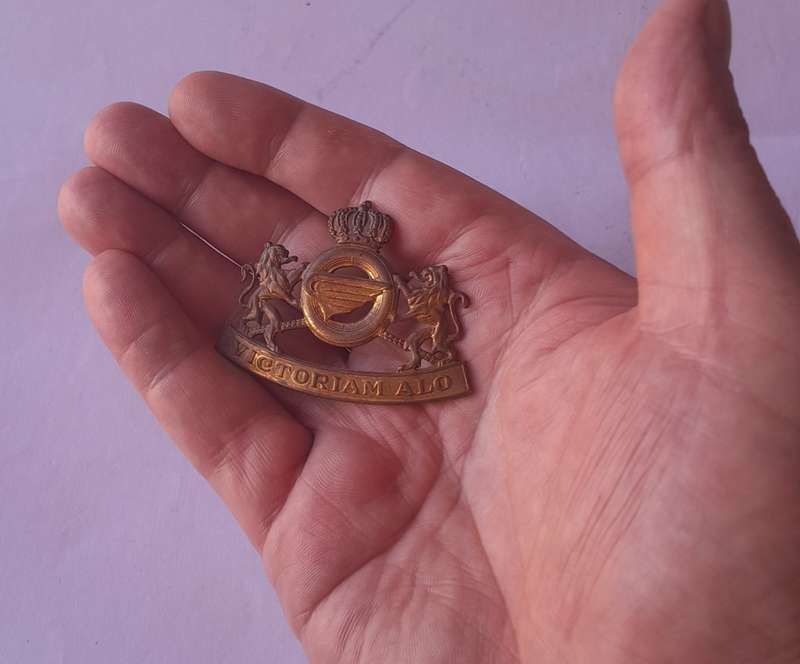 Belgium Royal Army Service Corps Badge.  No Lugs.