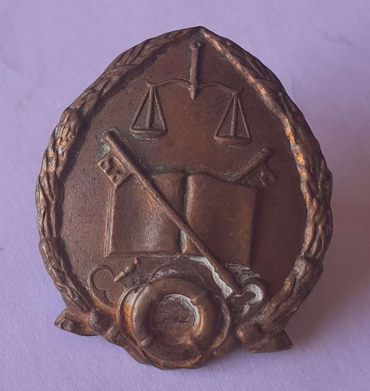 Pair SA Prison Service Badges.  Cap and Collar.  Lugs and Pins intact.