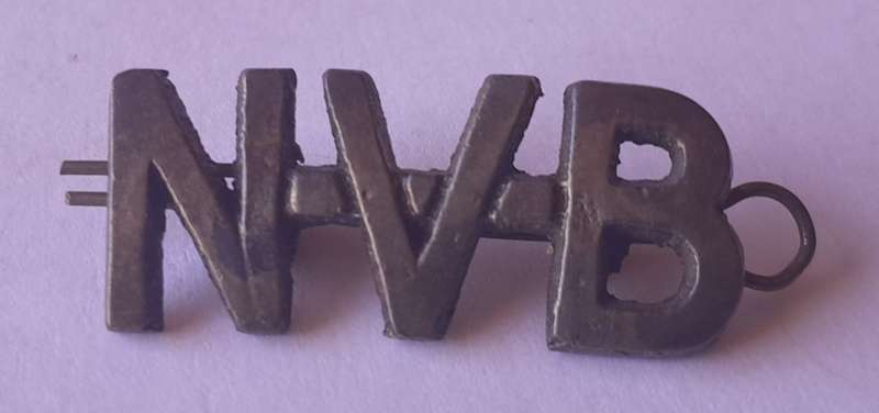 Pair SA WW2 National Volunteer Brigade Shoulder Titles.  Lugs Intact.
