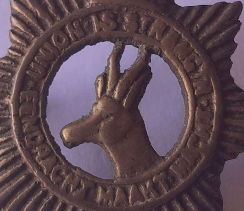 WW2 South African Infantry Badge with Crown.  Lugs Intact.