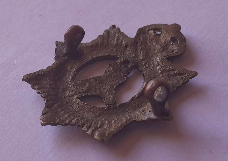 WW2 South African Infantry Badge with Crown.  Lugs Intact.