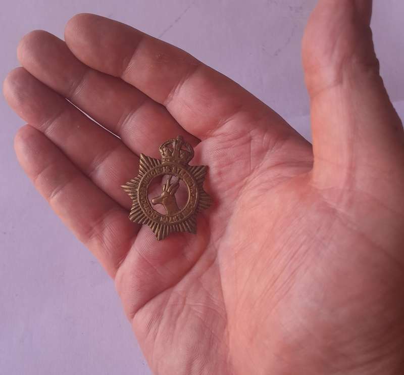 WW2 South African Infantry Badge with Crown.  Lugs Intact.