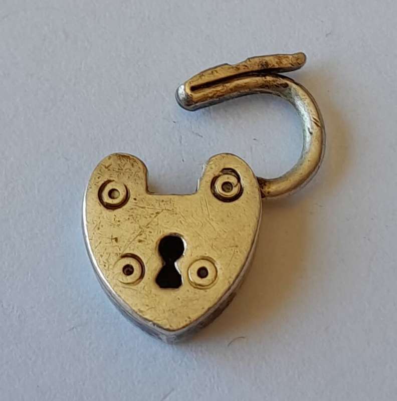 Vintage Solid Silver Miniature Padlock.