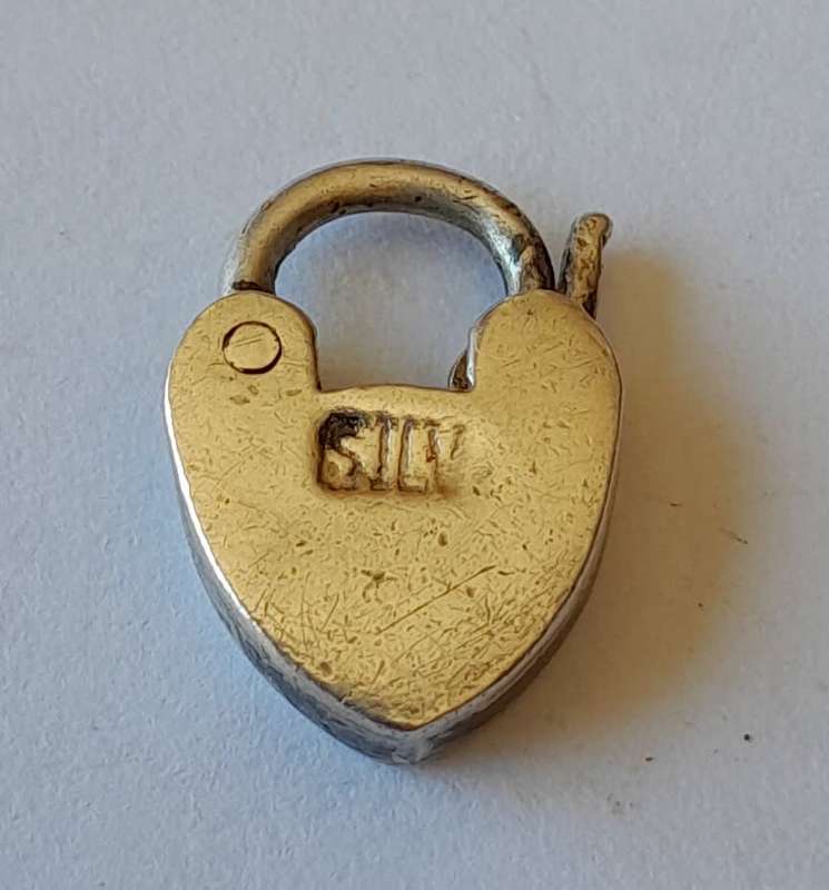 Vintage Solid Silver Miniature Padlock.