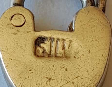 Vintage Solid Silver Miniature Padlock.