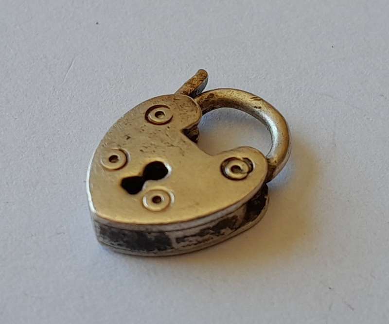 Vintage Solid Silver Miniature Padlock.