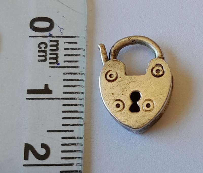 Vintage Solid Silver Miniature Padlock.