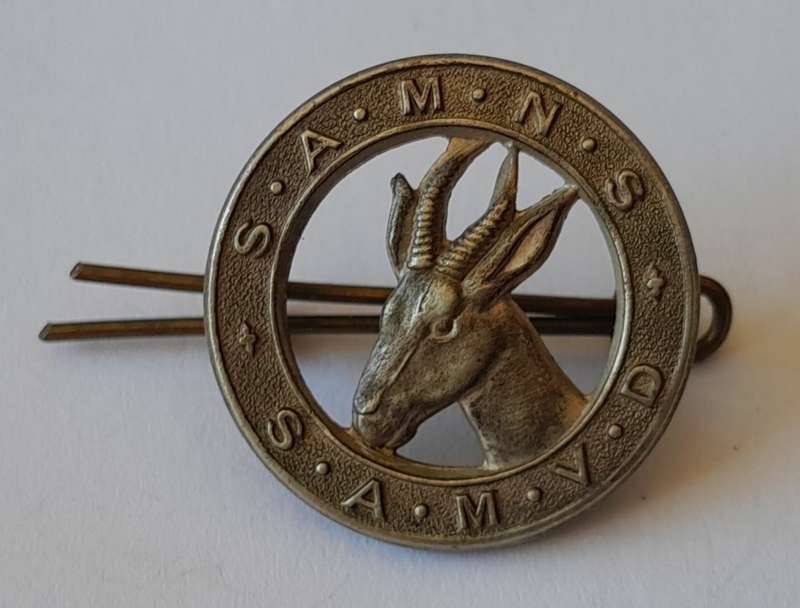 Rare South African Military Nursing Service Badge. Lugs Intact.