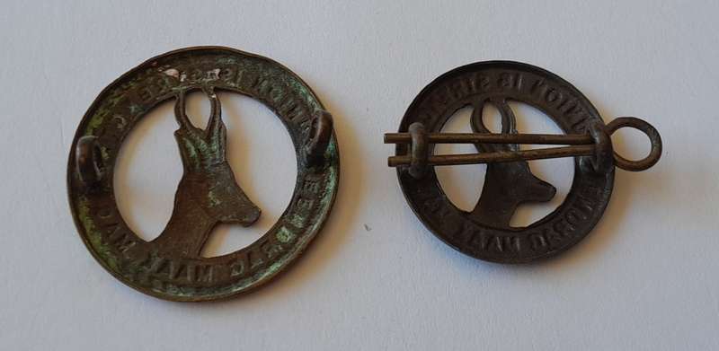 Pair WW2 SA Infantry Badges. Lugs Intact.