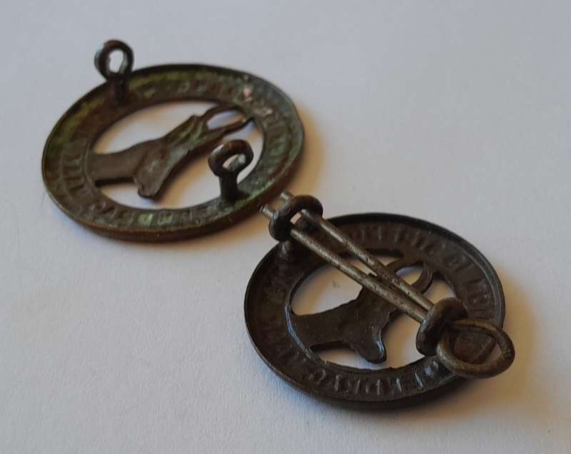 Pair WW2 SA Infantry Badges. Lugs Intact.
