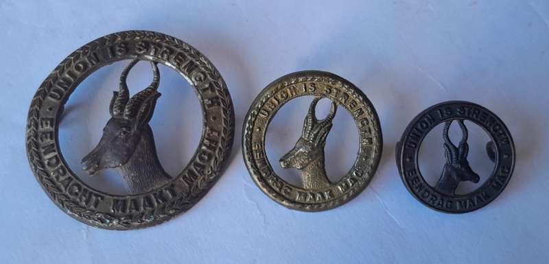 WW2 South African Infantry Badge Collection. Different Sizes. Lugs Intact.