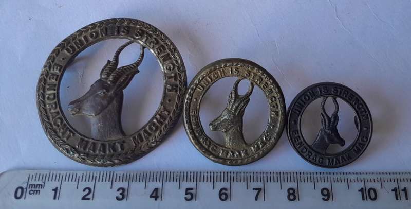 WW2 South African Infantry Badge Collection. Different Sizes. Lugs Intact.