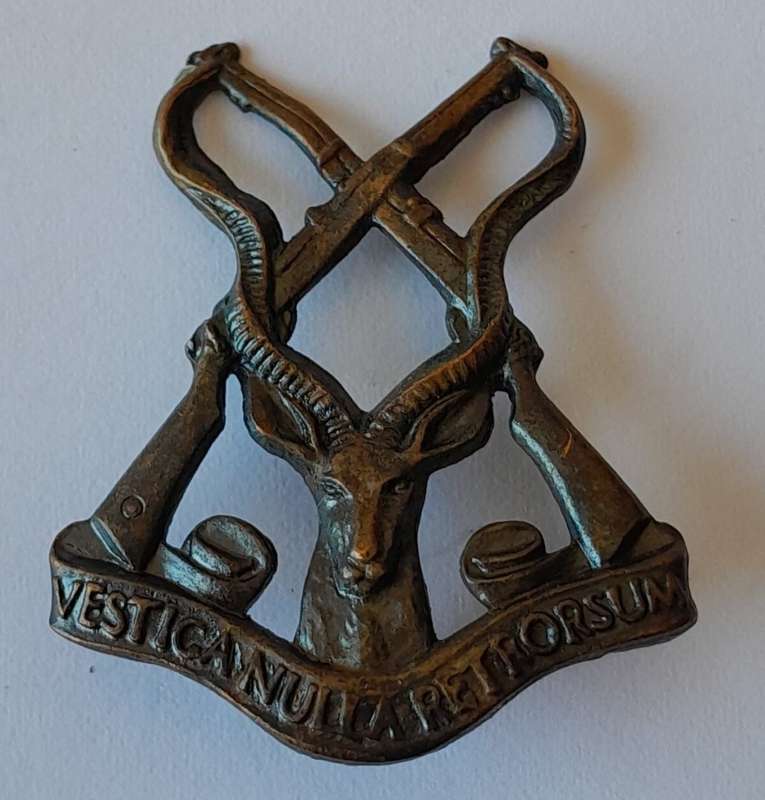 WW2 SA First Mounted Commando Regiment Badge. 1 Lug Intact.
