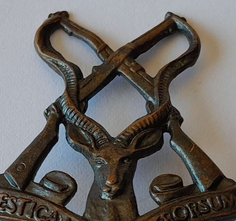 WW2 SA First Mounted Commando Regiment Badge. 1 Lug Intact.