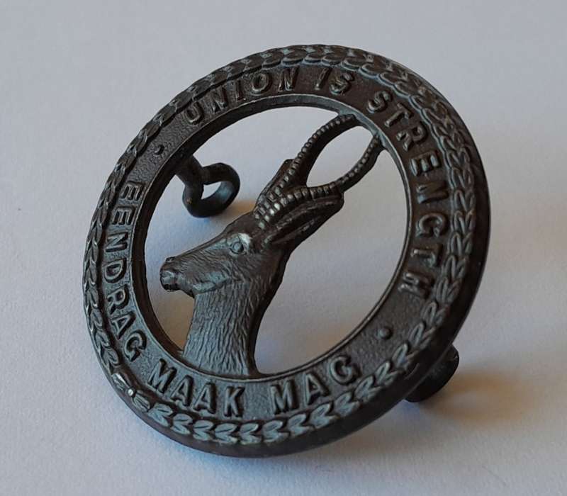 WW2 SA Infantry Badge. `Union Is Strength / Eendrag Maak Mag`. Lugs Intact.