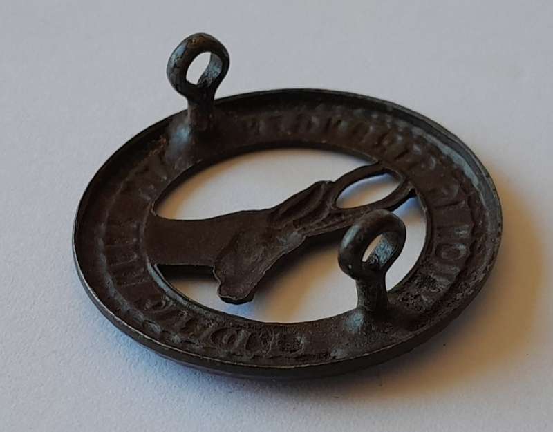 WW2 SA Infantry Badge. `Union Is Strength / Eendrag Maak Mag`. Lugs Intact.