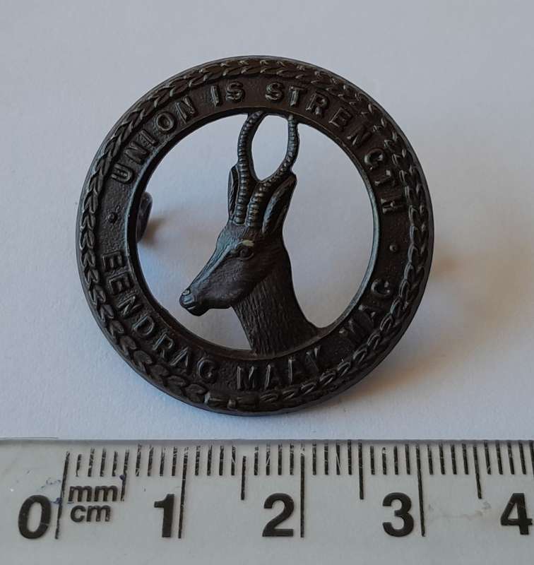 WW2 SA Infantry Badge. `Union Is Strength / Eendrag Maak Mag`. Lugs Intact.
