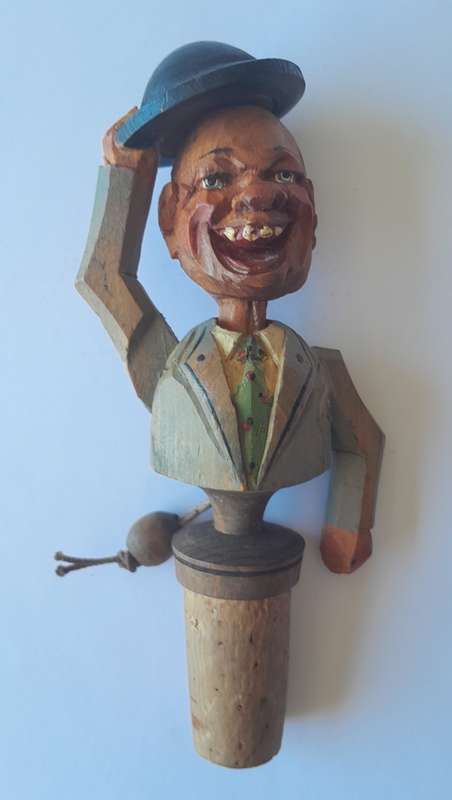 Vintage 1950`s Italian Anri `Hat Tipper` Bottle Stopper.