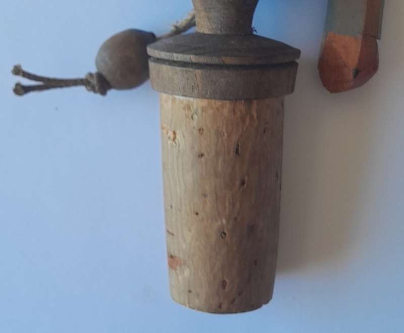 Vintage 1950`s Italian Anri `Hat Tipper` Bottle Stopper.