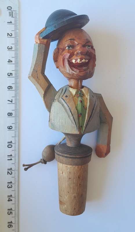 Vintage 1950`s Italian Anri `Hat Tipper` Bottle Stopper.
