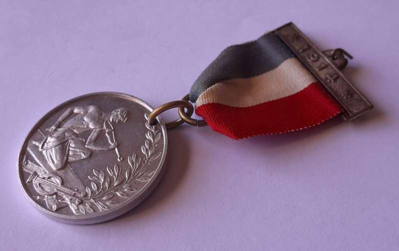 Antique 1914 Aluminium Music Medal.