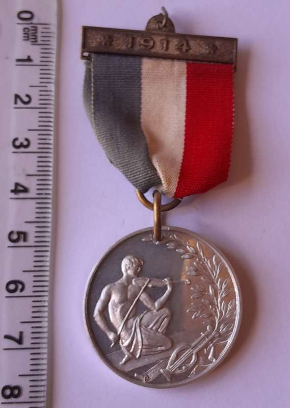 Antique 1914 Aluminium Music Medal.
