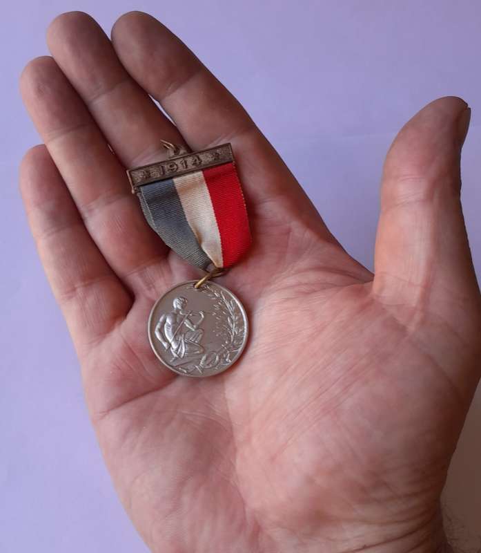 Antique 1914 Aluminium Music Medal.