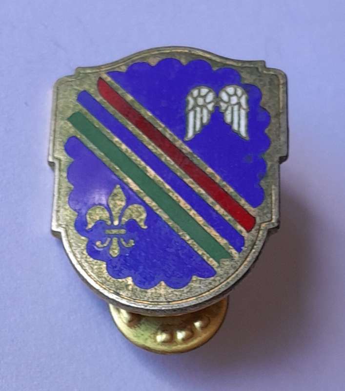 WW2 US Army 160th Infantry Regiment Crest Badge. Pins Intact.