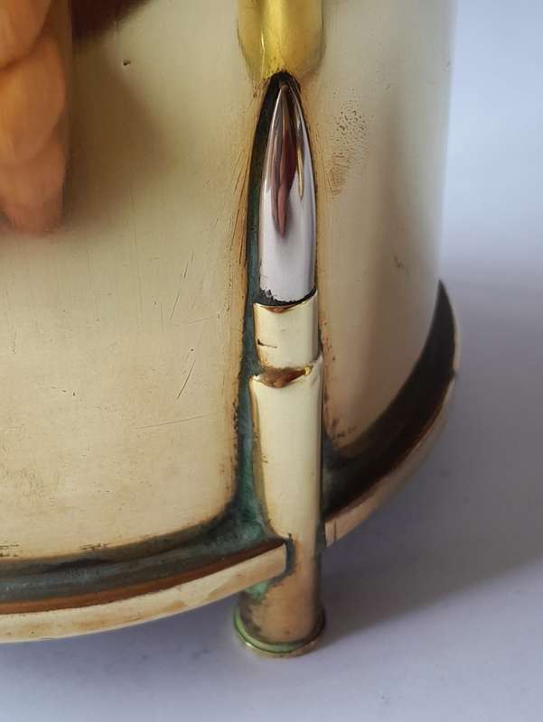 WW2 SA Engineer Corps North Africa Campaign Shell Casing And Bullets Trench Art Set.  1941-1943.