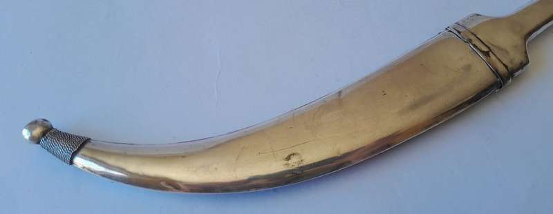 Antique Solid Silver Yemeni Ornate Dagger And Sheath.