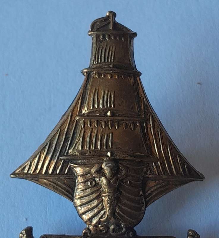 WW1 Nelson Battalion Royal Naval Division Cap Badge. All Brass. Lugs Intact.